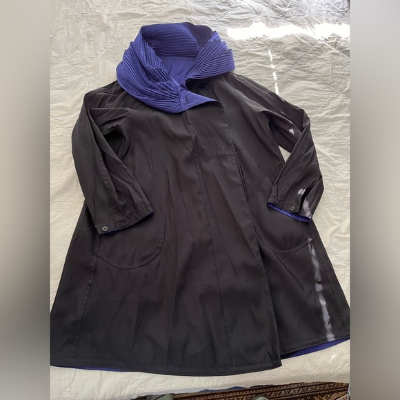 The “Mini” of the “DONATELLA”  classic reversible coat with pleated hood - Picture 6 of 16